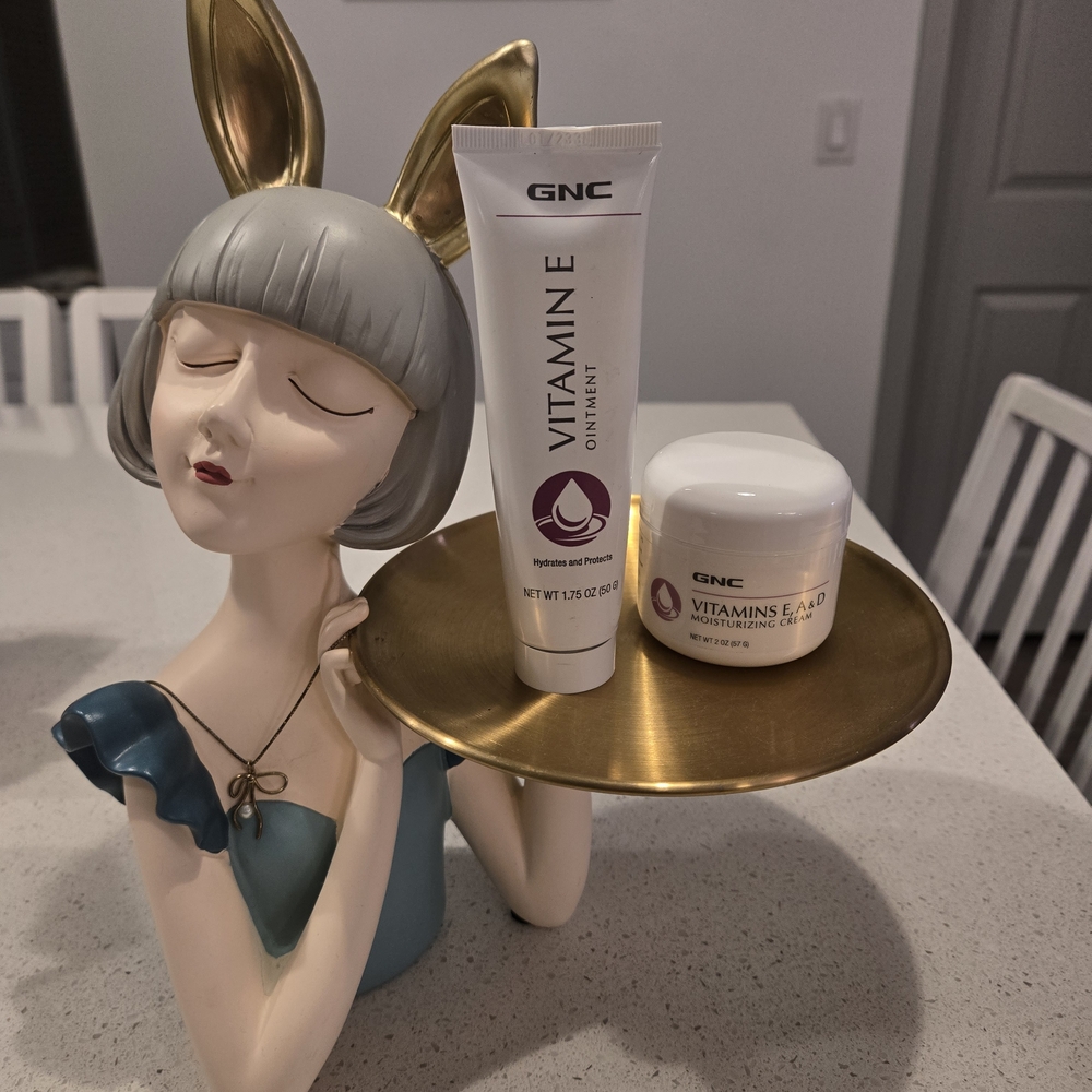 GNC Vitamin E Ointment + Vitamins E, A & D Moisturizing Cream | New |